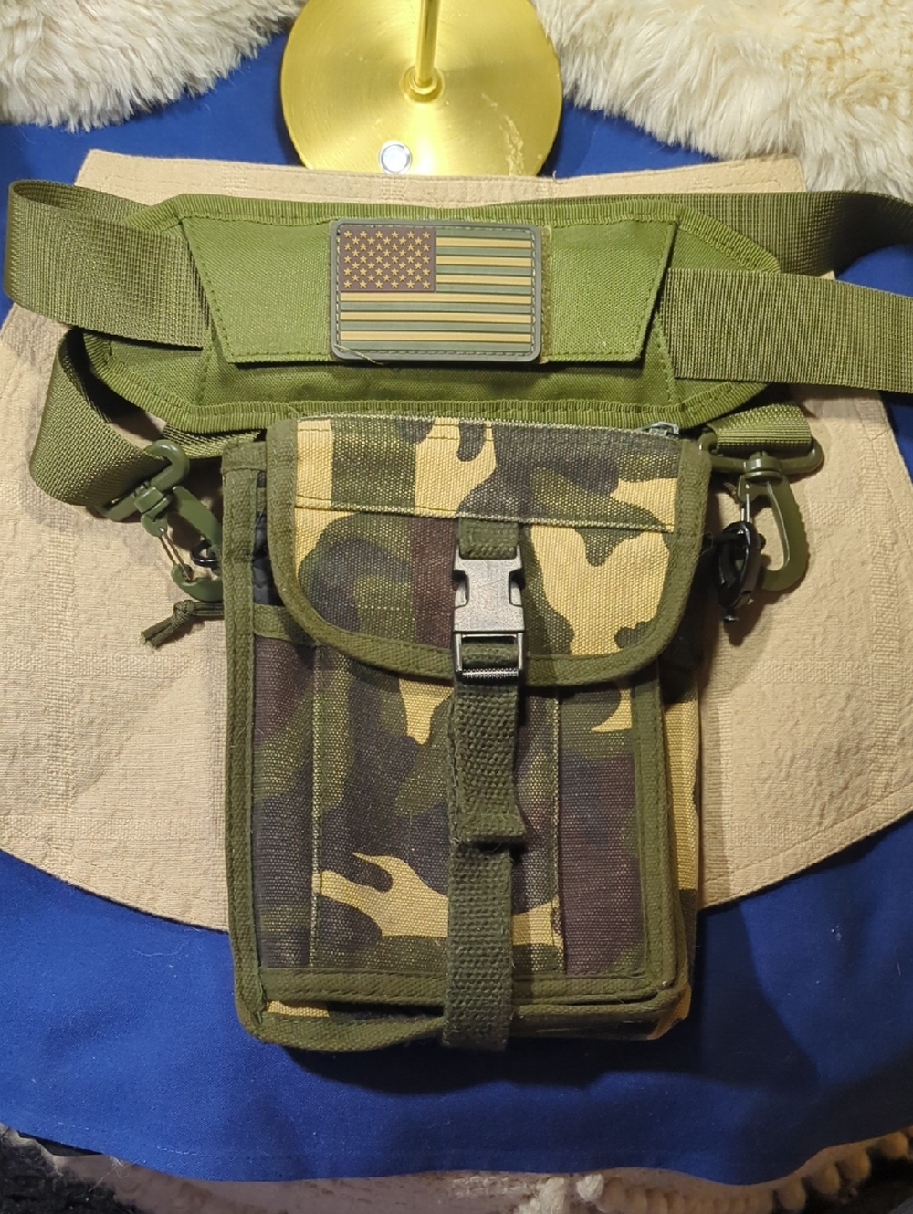 Tactical Camo Crossbody Utility Bag - Olive Green NOW ONLY $30